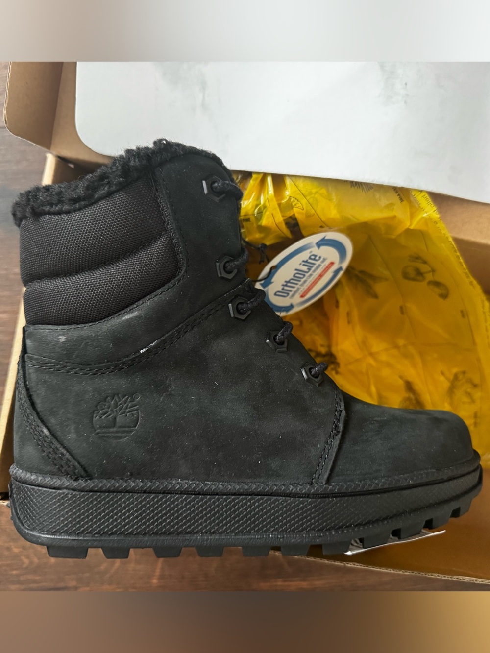 Timberland Kids Black Lace-Up Winter Boot